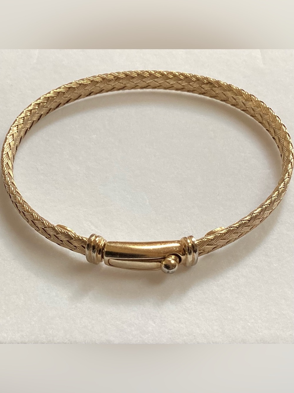 Braided Cable Bracelet - Women Jewelry Gold plated over Silver